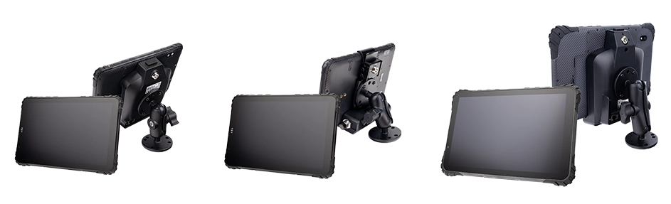 Vehicle tablet docking station matrix with CAN Bus RS232 AHD M12 interface selection