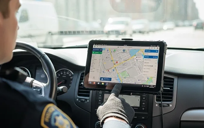 Public safety mounted tablet
