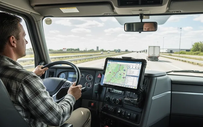 Truck mounted tablet