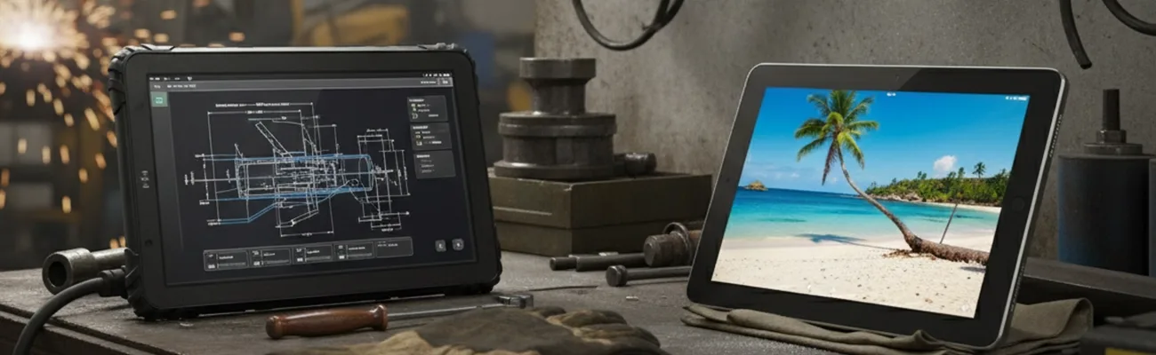Industrial rugged tablet vs consumer tablet comparison