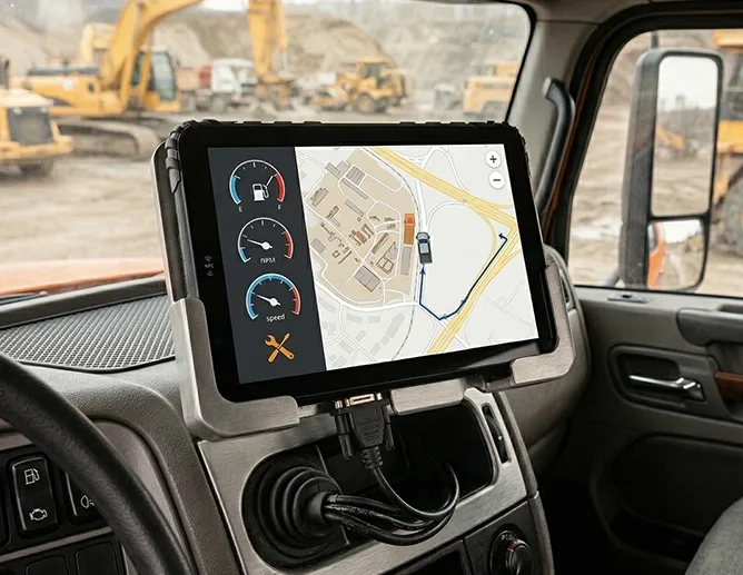Telematics tablet device in vehicle