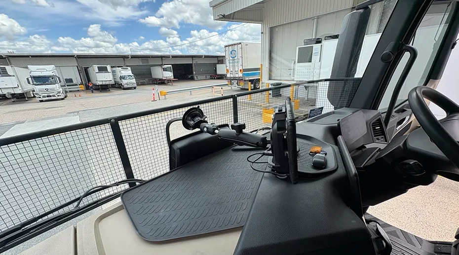 Fleet operator selecting truck tablet for vehicle-mounted deployment