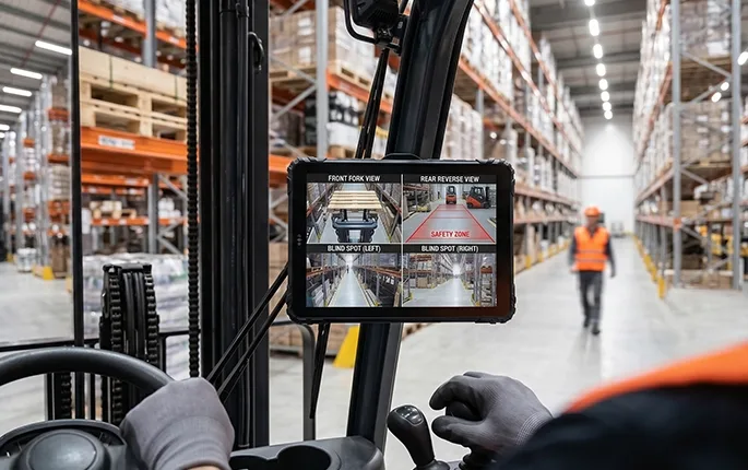 Forklift mounted tablet