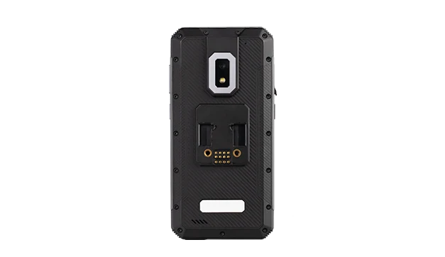 MDT680 back view with 40MP camera, integrated 1D/2D scanner, and battery compartment