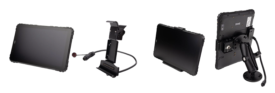 Multi-perspective BKT1065 all-metal hand-latch dock with IP67 waterproof connector option